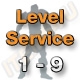 Level Service 1 bis 9 (Ungeskillter Charakter)