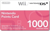 Nintendo Wii & DSi 1000 Points Card