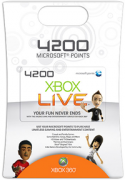 Xbox Live 4200 Microsoft Points EU