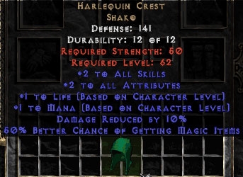 Harlequin Crest Shako - 141 Defense - Perfect