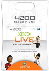 Xbox Live 4200 Microsoft Points EU