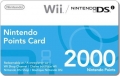 Nintendo Wii & DSi 2000 Points Card